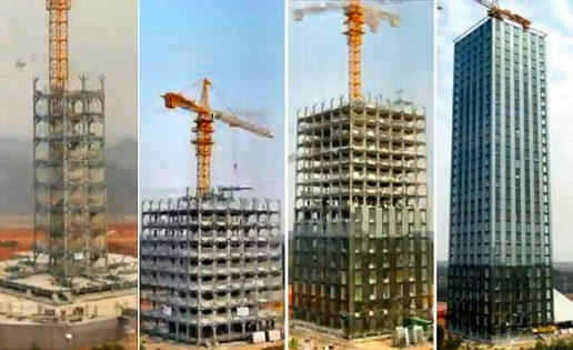 Prototipo de hotel de 15 plantas construido en 2 días